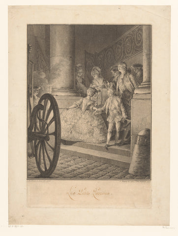 Young godparents, Jean Charles Baquoy, 1777 Canvas Print