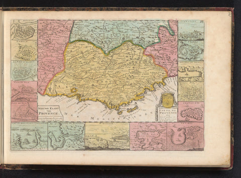 Map of Provence, anonymous, 1735 Canvas Print