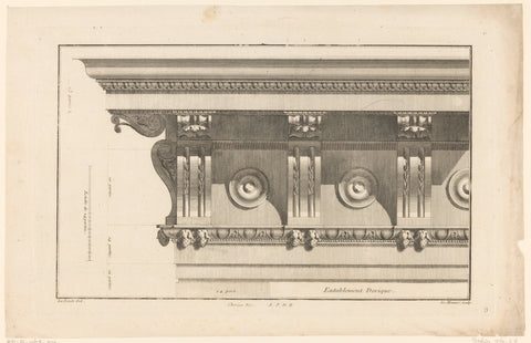 Dorisch hoofdgestel, C. Le Meunnié, 1784 - 1785 Canvas Print