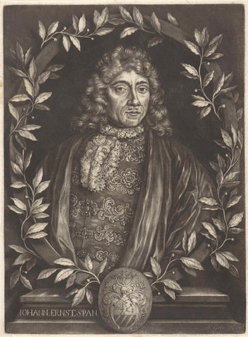 Portrait of Johann Ernst Span, Jacob Gole, 1670-1724 Canvas Print