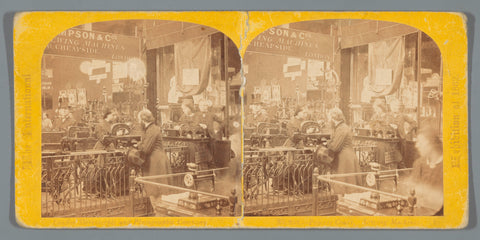 Department of sewing machines at the World's Fair of 1862, William England, 1862 Canvas Print