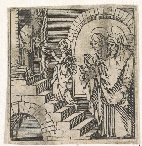 Presentation of the Virgin Mary in the temple, Michiel le Blon, 1597 - 1656 Canvas Print