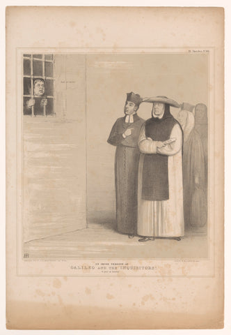 Cartoon with Daniel O'Connell as Galileo, John Doyle, 1844 Canvas Print