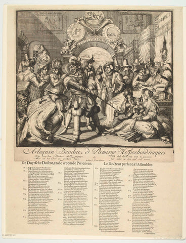 Cartoon on the interference of Louis XIV in the English succession to the throne, 1689, Gisling, 1688 Canvas Print