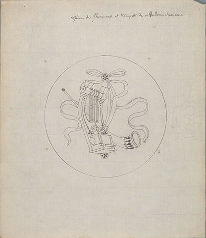 Espèce de thorminx [?] et trompette de cavallerie Romaine, Pierre Félix van Doren, in or before 1828 Canvas Print