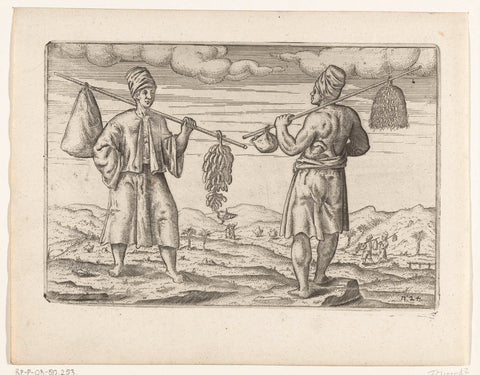 Landmen from behind Bantam, 1596, anonymous, 1646 Canvas Print