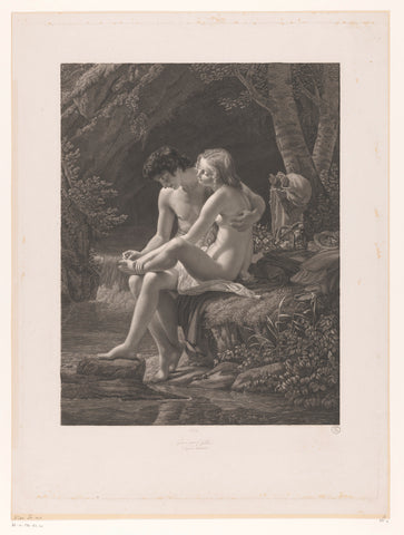 Daphnis en Chloë, Antoine François Gelée, 1824 Canvas Print