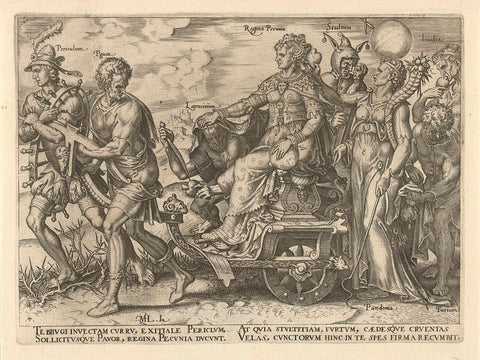 Dangers of Wealth, Philips Galle, 1563 Canvas Print