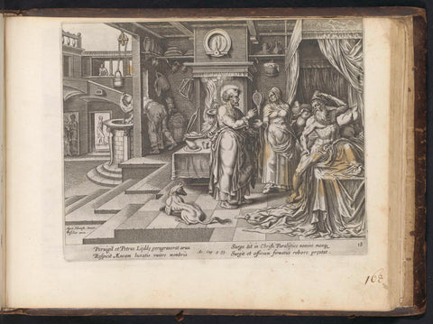 Petrus heals Eneas in Lydda, anonymous, 1646 Canvas Print