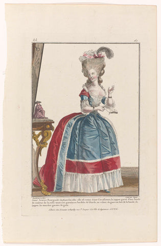 Gallerie des Modes et Costumes Français, 1780, dd 167 : Jeune Actrice Bourgeois (...), Nicolas Dupin (attributed to), 1780 Canvas Print