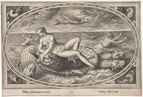 Galatea, Adriaen Collaert, 1570 – 1618 Canvas Print