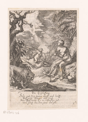 Creation of Adam and Eve, Rudolph Meyer, 1650 Canvas Print