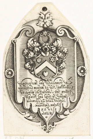 Coat of arms of Jörg Sandrart, Michiel le Blon, 1623 Canvas Print