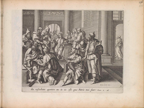 Twelve-year-old Christ in the temple, anonymous, 1643 Canvas Print