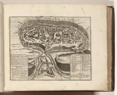 Map of Kamjanets-Podilsky, 1693, anonymous, 1693 Canvas Print