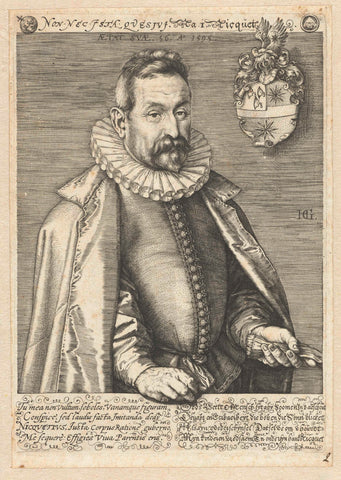 Portrait of Jan Nicquet, Hendrick Goltzius, 1595 Canvas Print