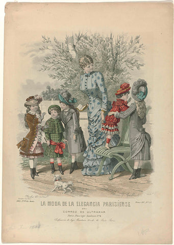 The Fashion of Parisian Elegance of the Overseas Post, June 1882, Volume XIV, No. 23, nr. 1903E, Edouard Tailland, 1882 Canvas Print