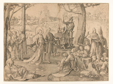 The dance of Mary Magdalene, anonymous, 1606 - 1636 Canvas Print