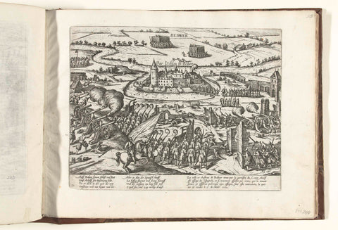 Surrender of Schloß Bedburg by Count Adolf, 1584, Frans Hogenberg, 1584 - 1586 Canvas Print