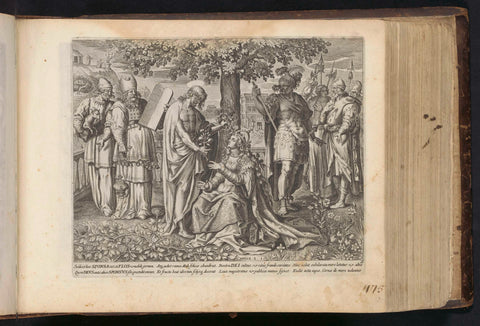 Christ and his bride under an apple tree, anonymous, Johann Sadeler (I), 1646 Canvas Print