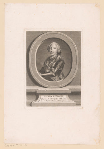 Portrait of Henri Benoît Stuart, Johann Georg Wille, 1740 - 1808 Canvas Print