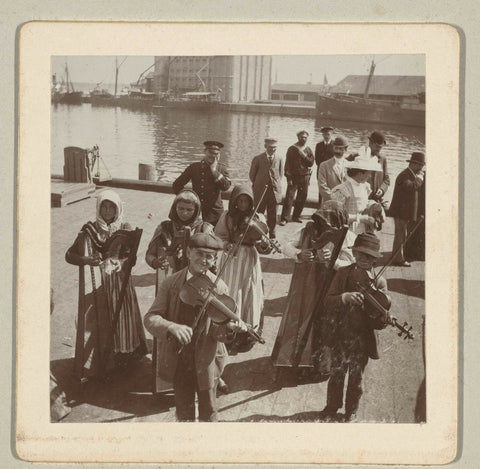 Group of children playing on musical instruments., Henry Pauw van Wieldrecht (possibly), 1898 Canvas Print