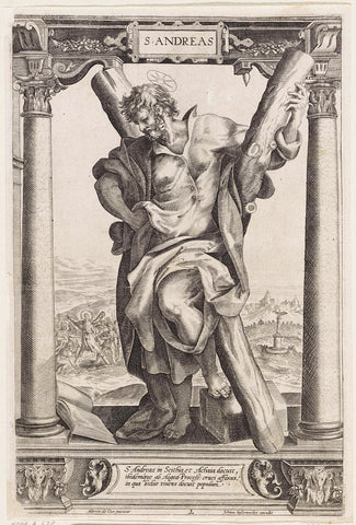 H. Andreas, Hieronymus Wierix, 1580 - 1613 Canvas Print