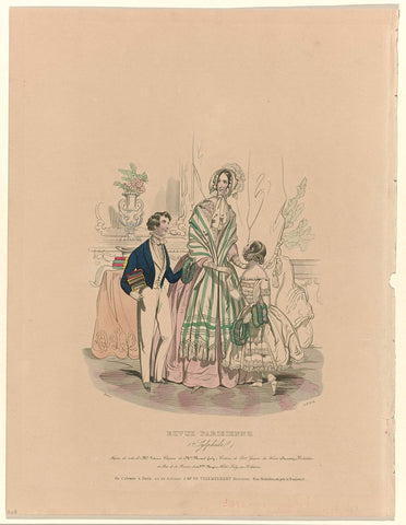 La Sylphide, Revue Parisienne, 1843, 8th Vol. No. 14 : Façons de robes (...), Pierre Numa Bassaget, 1843 Canvas Print