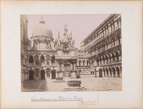 Courtyard of the Doge's Palace in Venice, Carlo Ponti, 1860 - 1881 Canvas Print