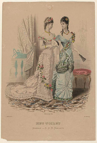 The Toilet, January 15, 1879, No. 7, A. Chaillot, 1879 Canvas Print