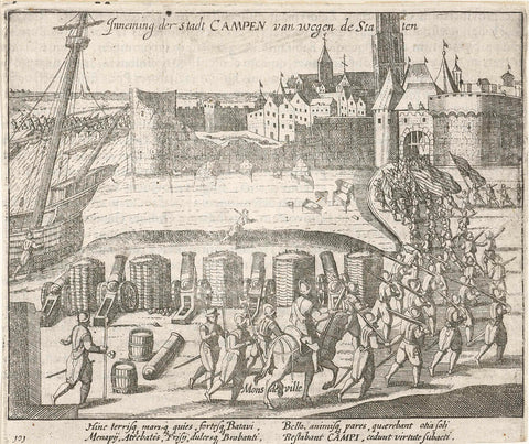 Conquest of Kampen, 1578, anonymous, 1613 - 1615 Canvas Print