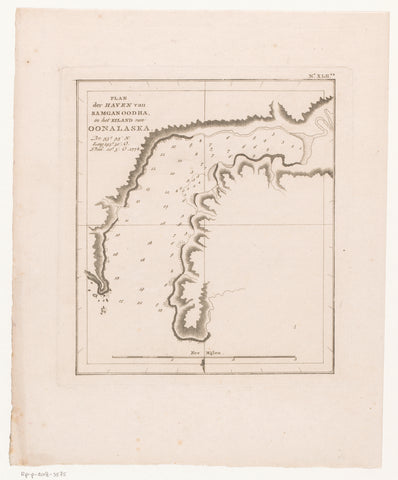 Map of the port of Samganoodha, anonymous, 1780 - 1800 Canvas Print