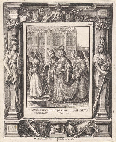 The Empress and Death, Wenceslaus Hollar, 1651 Canvas Print