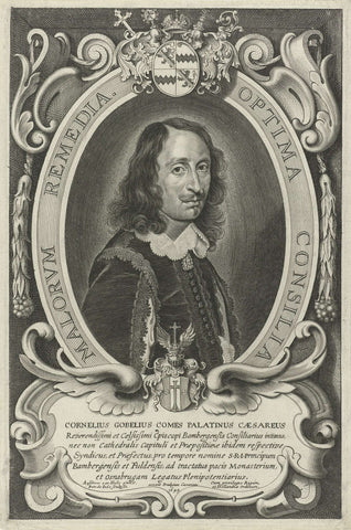 Portrait of Cornelius Gobelius, Pieter de Jode (II), 1649 Canvas Print