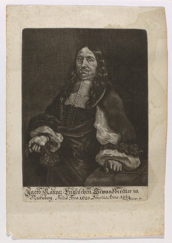 Portrait of Jacob Kastner, Georg Feimizer, c. 1620 - c. 1662 Canvas Print