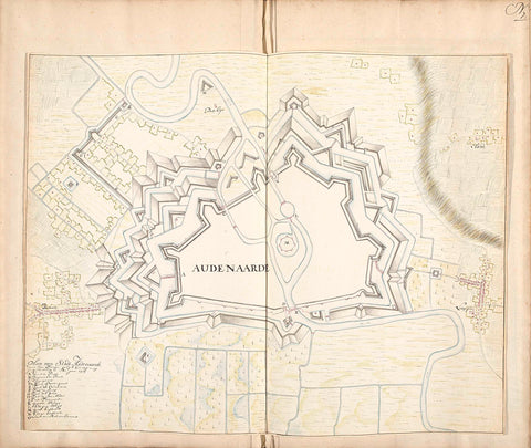 Map of Oudenaarde, 1706, Samuel Du Ry de Champdoré, 1706 Canvas Print