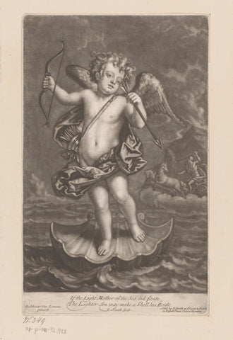 Cupido als venus, John Smith (prentmaker/ uitgever), 1662 - 1742 Canvas Print