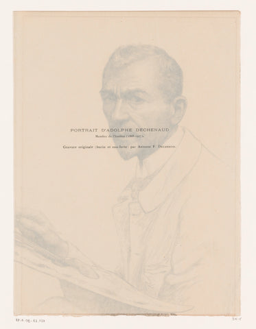 Portrait of Adolphe Dechenaud, Antoine-François Dezarrois, 1874 - 1928 Canvas Print