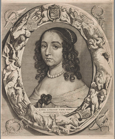 Portrait of Louise Henriëtte, Princess of Orange, Henrick Rochuszn van Dagen, 1649 - 1677 Canvas Print