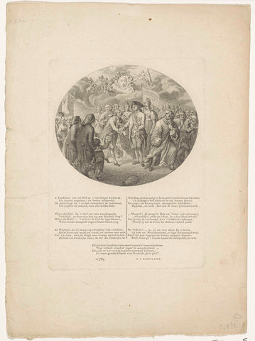 Allegory on the change of power in France, 1789, anonymous, 1789 Canvas Print