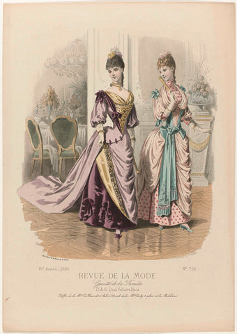 Revue de la Mode, Gazette de la Famille, 1886, 15th Year, No. 765: Etoffes de la M.on Le Houssel (...), A. Chaillot, 1886 Canvas Print