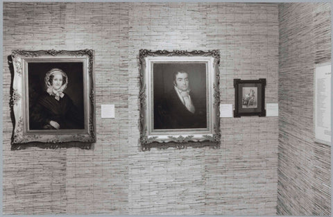 Portraits of Herman Willem Daendels and his wife in front of a wall covered with reed mats, c. 1991 Canvas Print