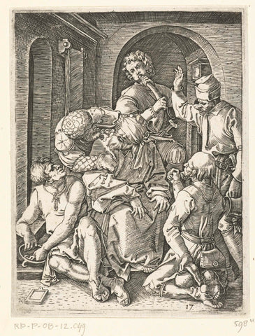 Mockery of Christ, Marcantonio Raimondi, 1510 - 1515 Canvas Print