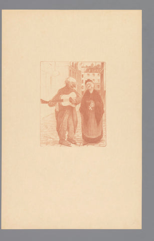 Straatmuziekanten, Théophile Alexandre Steinlen, 1897 Canvas Print