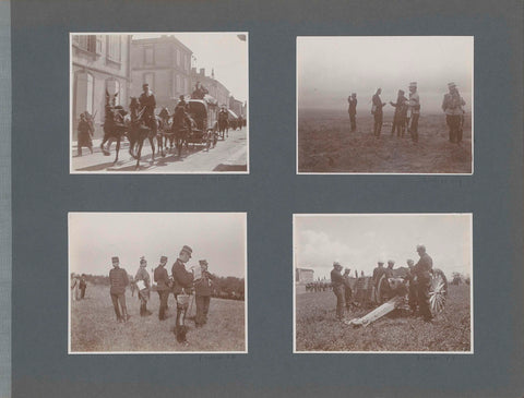 Senior soldiers in a field in France, anonymous, 1902 Canvas Print