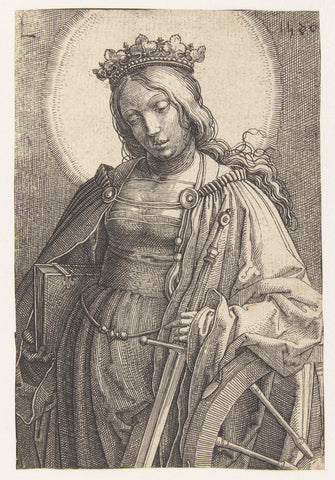 Saint Catherine, Luke of Leyden, 1520 Canvas Print