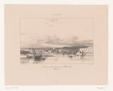 View of Plymouth Harbour in Devon, Jules Dupré, 1836 Canvas Print