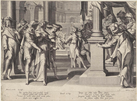 Daniel goes against the conviction of Susanna, Willem Isaacsz. of Swanenburg, 1606 Canvas Print