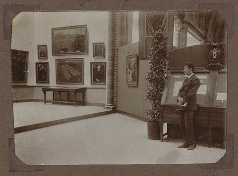 Arrangement of paintings during the historical exhibition in 1925, 1925 Canvas Print