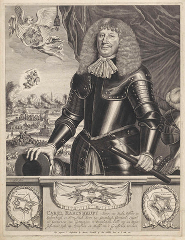 Portrait of Karl von Rabenhaupt, Lambert Visscher, 1659 - 1702 Canvas Print